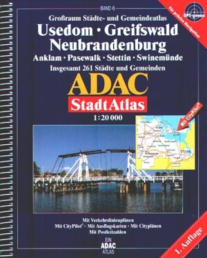 ADAC Stadtatlanten, Usedom, Neubrandenburg, Greifswald: Anklam, Pasewalk, Stettin, Swinemünde. Insgesamt 261 Städte und Gemeinden. Mit ... GPS-genau. Für präzise Navigation