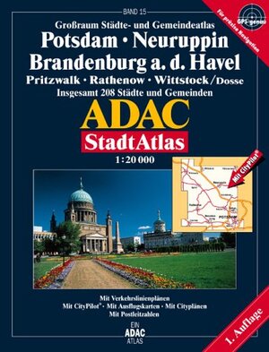 ADAC Stadtatlas Potsdam, Neuruppin, Brandenburg a.d. Havel