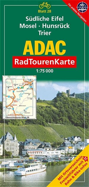 ADAC RadTourenKarte 28 Südliche Eifel, Mosel, Hunsrück, Trier