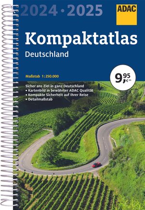 Buchcover ADAC Kompaktatlas 2024/2025 Deutschland 1:250.000  | EAN 9783826422935 | ISBN 3-8264-2293-7 | ISBN 978-3-8264-2293-5