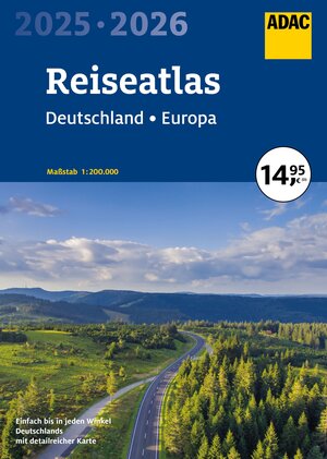 Buchcover ADAC Reiseatlas 2025/2026 Deutschland 1:200.000, Europa 1:4,5 Mio.  | EAN 9783826423635 | ISBN 3-8264-2363-1 | ISBN 978-3-8264-2363-5