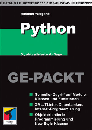 Buchcover Python GE-PACKT | Michael Weigend | EAN 9783826616594 | ISBN 3-8266-1659-6 | ISBN 978-3-8266-1659-4