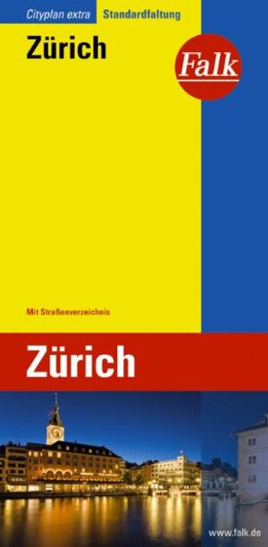 Falk Cityplan Extra Standardfaltung International Zürich mit Straßenverzeichnis