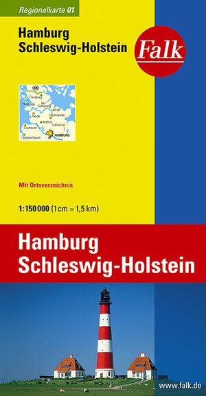 Falk Regionalkarte Hamburg, Schleswig-Holstein 1:150 000