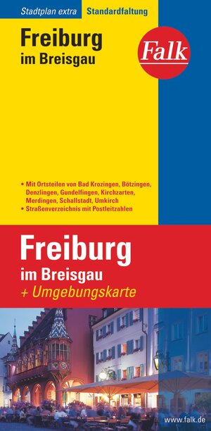 Falk Stadtplan Extra Standardfaltung Freiburg im Breisgau