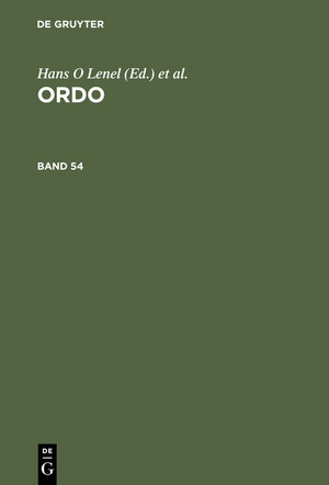 Buchcover ORDO  | EAN 9783828202467 | ISBN 3-8282-0246-2 | ISBN 978-3-8282-0246-7