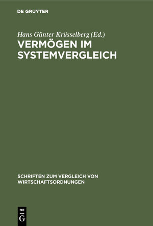 Buchcover Vermögen im Systemvergleich  | EAN 9783828252790 | ISBN 3-8282-5279-6 | ISBN 978-3-8282-5279-0