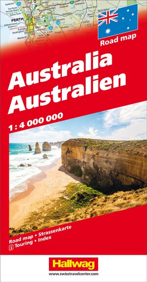 Hallwag Straßenkarten, Australien: Straßenkarte mit Sehenswürdigkeiten, Reiseinformationen, Index und Distoguide. (Road Map)