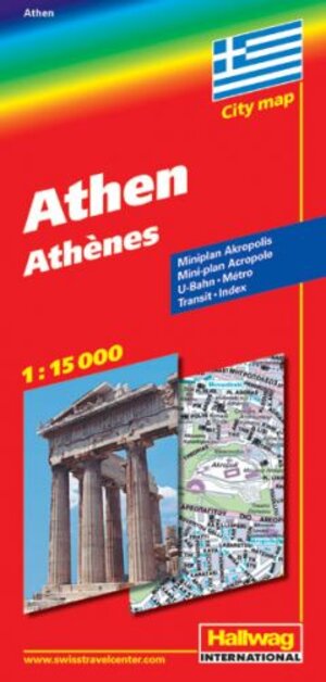 Athen 1 : 15 000: Miniplan Akropolis. U-Bahn. Index. (City Map)