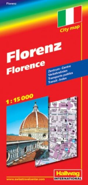 Florenz / Florence 1 : 15 000: Zentrum. Centre. Verkehrsplan. Public transport map. Index