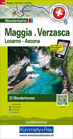 Buchcover Maggia Verzasca Locarno Ascona Nr. 18 Touren-Wanderkarte 1:50 000  | EAN 9783828308602 | ISBN 3-8283-0860-0 | ISBN 978-3-8283-0860-2