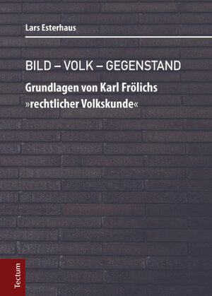 Buchcover Bild - Volk - Gegenstand | Lars Esterhaus | EAN 9783828833418 | ISBN 3-8288-3341-1 | ISBN 978-3-8288-3341-8