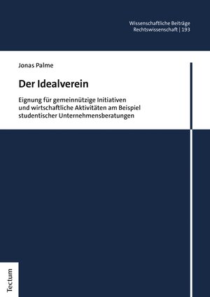 Buchcover Der Idealverein | Jonas Palme | EAN 9783828879348 | ISBN 3-8288-7934-9 | ISBN 978-3-8288-7934-8