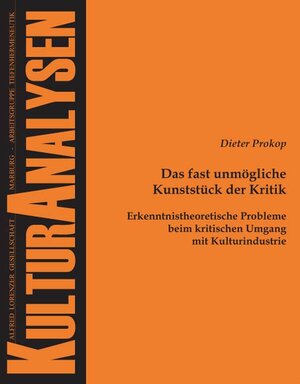 Buchcover Das fast unmögliche Kunststück der Kritik | Dieter Prokop | EAN 9783828893962 | ISBN 3-8288-9396-1 | ISBN 978-3-8288-9396-2