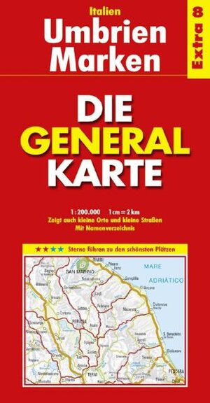 Die Generalkarte Italien Extra 8 Umbrien - Marken 1:200.000