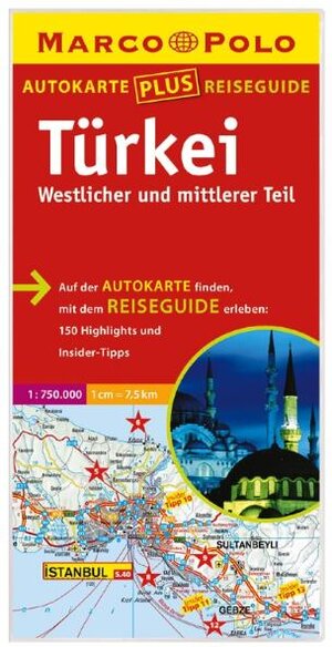 Marco Polo Autokarte plus Reiseguide Türkei westlicher und mittlerer Teil 1:750 000