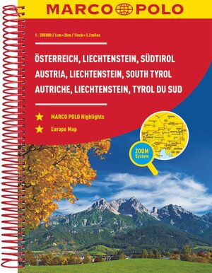 Buchcover MARCO POLO Reiseatlas Österreich, Liechtenstein, Südtirol 1:200.000  | EAN 9783829736862 | ISBN 3-8297-3686-X | ISBN 978-3-8297-3686-2
