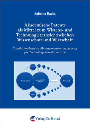 Buchcover Akademische Patente als Mittel zum Wissens- und Technologietransfer zwischen Wissenschaft und Wirtschaft | Sabrina Backs | EAN 9783830091905 | ISBN 3-8300-9190-7 | ISBN 978-3-8300-9190-5