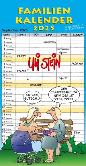 Buchcover Uli Stein Familienkalender 2025: Familienplaner mit 5 Spalten | Uli Stein | EAN 9783830321576 | ISBN 3-8303-2157-0 | ISBN 978-3-8303-2157-6