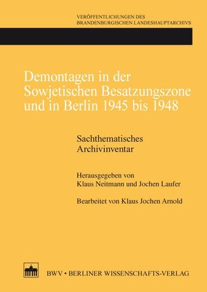 Buchcover Demontagen in der Sowjetischen Besatzungszone und in Berlin 1945 bis 1948  | EAN 9783830518990 | ISBN 3-8305-1899-4 | ISBN 978-3-8305-1899-0