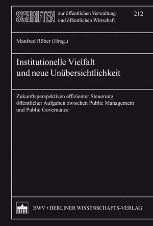 Buchcover Institutionelle Vielfalt und neue Übersichtlichkeit | Manfred Röber | EAN 9783830527541 | ISBN 3-8305-2754-3 | ISBN 978-3-8305-2754-1