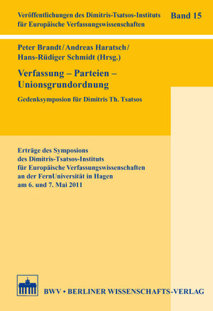 Buchcover Verfassung – Parteien – Unionsgrundordnung  | EAN 9783830535096 | ISBN 3-8305-3509-0 | ISBN 978-3-8305-3509-6