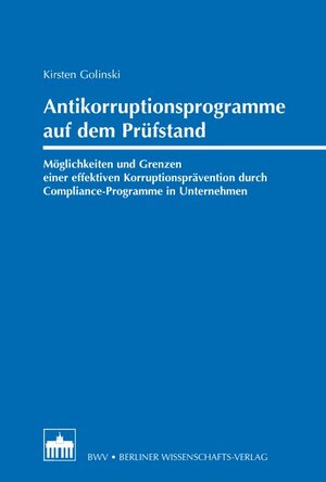 Buchcover Antikorruptionsprogramme auf dem Prüfstand | Kirsten Undine Golinski | EAN 9783830536321 | ISBN 3-8305-3632-1 | ISBN 978-3-8305-3632-1