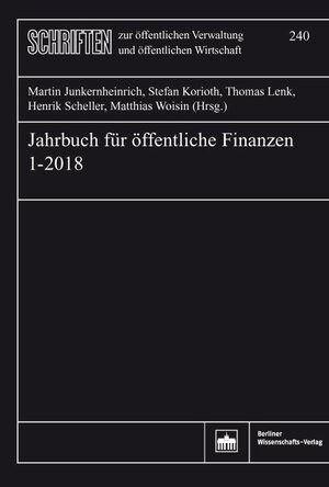Buchcover Jahrbuch für öffentliche Finanzen (2018) 1  | EAN 9783830538813 | ISBN 3-8305-3881-2 | ISBN 978-3-8305-3881-3