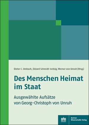 Buchcover Des Menschen Heimat im Staat  | EAN 9783830539568 | ISBN 3-8305-3956-8 | ISBN 978-3-8305-3956-8