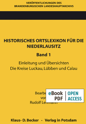 Buchcover Historisches Ortslexikon für die Niederlausitz  | EAN 9783830542971 | ISBN 3-8305-4297-6 | ISBN 978-3-8305-4297-1