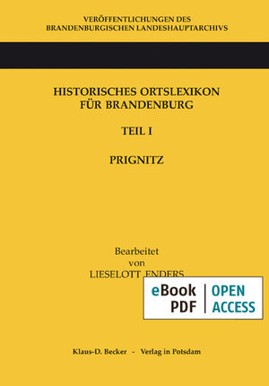 Buchcover Historisches Ortslexikon für Brandenburg  | EAN 9783830542995 | ISBN 3-8305-4299-2 | ISBN 978-3-8305-4299-5