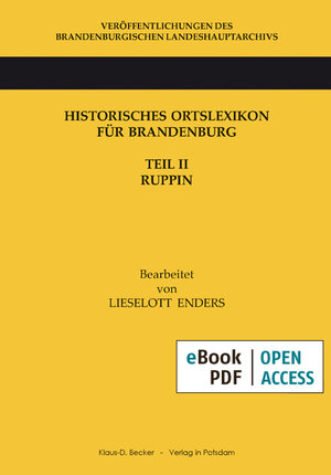 Buchcover Historisches Ortslexikon für Brandenburg  | EAN 9783830543008 | ISBN 3-8305-4300-X | ISBN 978-3-8305-4300-8
