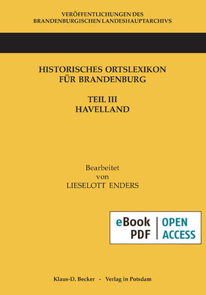 Buchcover Historisches Ortslexikon für Brandenburg  | EAN 9783830543015 | ISBN 3-8305-4301-8 | ISBN 978-3-8305-4301-5