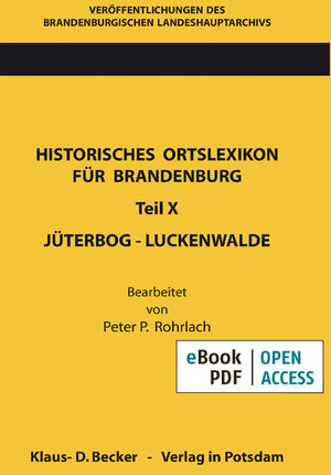 Buchcover Historisches Ortslexikon für Brandenburg  | EAN 9783830543084 | ISBN 3-8305-4308-5 | ISBN 978-3-8305-4308-4