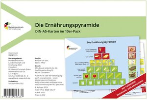 Buchcover Die Ernährungspyramide - DIN-A5-Karten im 10er-Pack | Bundesanstalt für Landwirtschaft und Ernährung | EAN 9783830813637 | ISBN 3-8308-1363-5 | ISBN 978-3-8308-1363-7