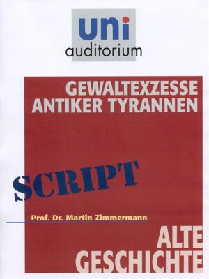 Buchcover Gewaltexzesse antiker Tyrannen | Martin Zimmermann | EAN 9783831263400 | ISBN 3-8312-6340-X | ISBN 978-3-8312-6340-0
