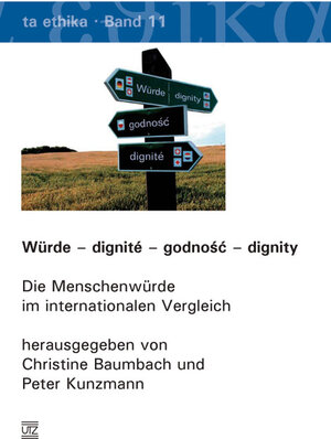 Buchcover Würde – dignité – godność – dignity  | EAN 9783831609390 | ISBN 3-8316-0939-X | ISBN 978-3-8316-0939-0