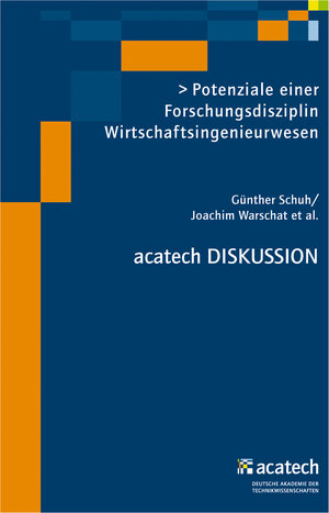 Buchcover Potenziale einer Forschungsdisziplin Wirtschaftsingenieurwesen  | EAN 9783831643165 | ISBN 3-8316-4316-4 | ISBN 978-3-8316-4316-5