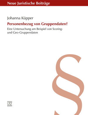 Buchcover Personenbezug von Gruppendaten? | Johanna Küpper | EAN 9783831645978 | ISBN 3-8316-4597-3 | ISBN 978-3-8316-4597-8