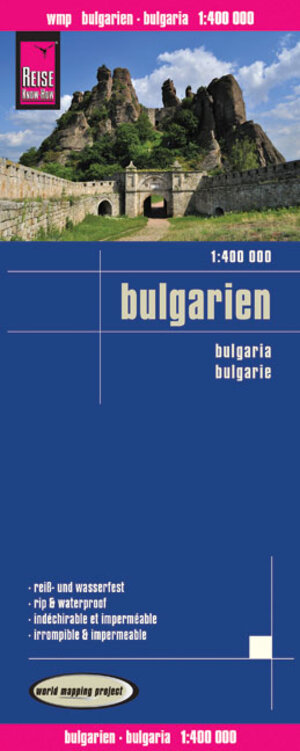 Reise Know-How Landkarte Bulgarien (1:400.000): world mapping project: Kartenbild 2seitig, klassifiziertes Straßennetz, Ortsindex, GPS-tauglich, wasserfest imprägniert