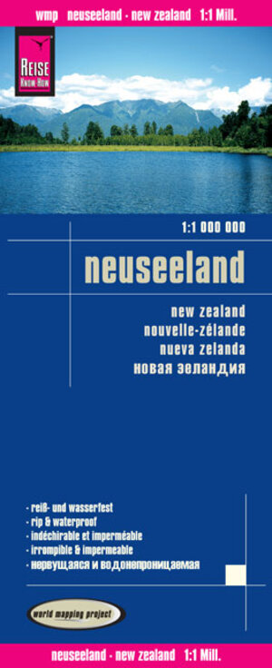 Reise Know-How Landkarte Neuseeland (1:1.000.000): world mapping project: Exakte Höhenlinien. Höhenschichten-Relief. GPS-tauglich durch Gradnetz. Klassifiziertes Straßennetz. Ausführlicher Ortsindex