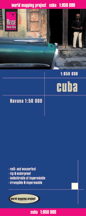 Reise Know-How Landkarte Cuba (1:850.000) mit Havanna (1:50.000): world mapping project