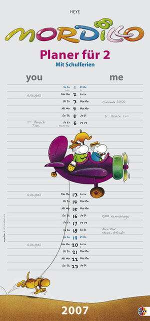 Mordillo Planer für 2. 2007. Mit Schulferien