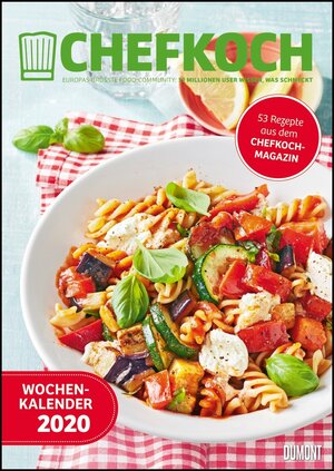 Buchcover Chefkoch Wochenkalender 2020 – Küchen-Kalender mit 53 Rezepten – Format 21,0 x 29,7 cm – Spiralbindung  | EAN 9783832044589 | ISBN 3-8320-4458-2 | ISBN 978-3-8320-4458-9