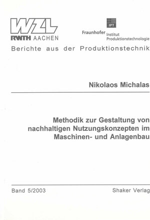 Methodik zur Gestaltung von nachhaltigen Nutzungskonzepten im Maschinen- und Anlagenbau