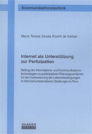 Buchcover Internet als Unterstützung zur Partizipation | Maria T Zavala Kcomt de Kerber | EAN 9783832238803 | ISBN 3-8322-3880-8 | ISBN 978-3-8322-3880-3