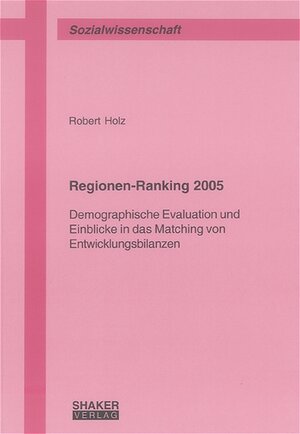 Buchcover Regionen-Ranking 2005 | Robert Holz | EAN 9783832241872 | ISBN 3-8322-4187-6 | ISBN 978-3-8322-4187-2