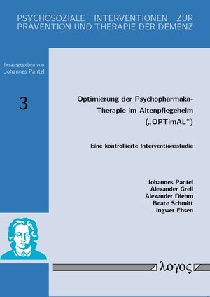 Buchcover Optimierung der Psychopharmaka-Therapie im Altenpflegeheim ("OPTimAL")  | EAN 9783832521516 | ISBN 3-8325-2151-8 | ISBN 978-3-8325-2151-6