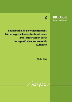 Buchcover Fachsprache im Biologieunterricht: | Meike Rous | EAN 9783832543273 | ISBN 3-8325-4327-9 | ISBN 978-3-8325-4327-3