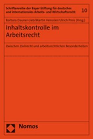 Buchcover Inhaltskontrolle im Arbeitsrecht  | EAN 9783832914950 | ISBN 3-8329-1495-1 | ISBN 978-3-8329-1495-0